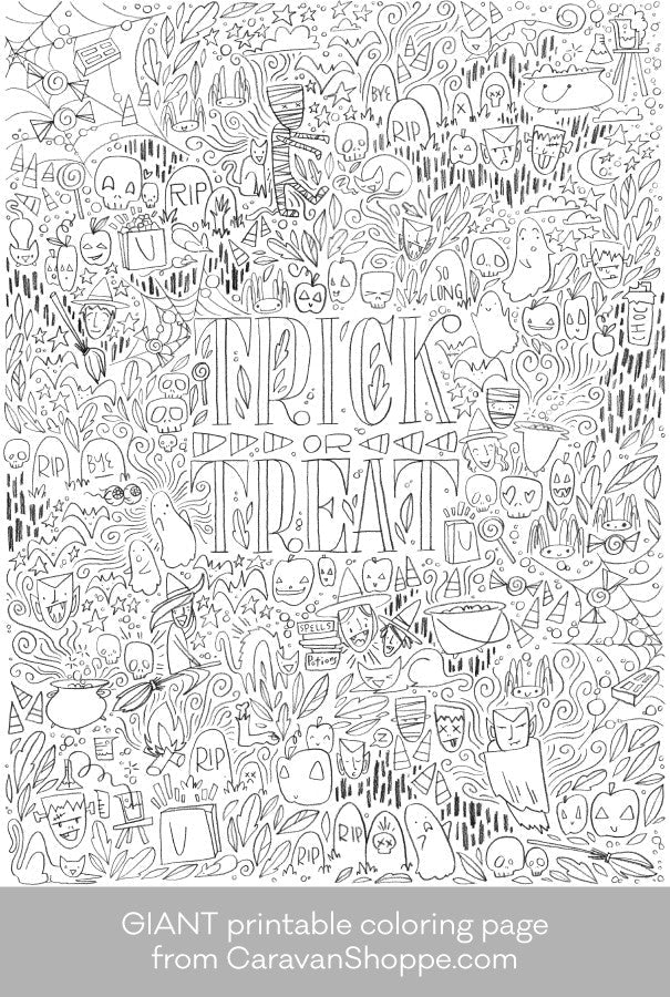 GIANT Halloween Coloring Poster