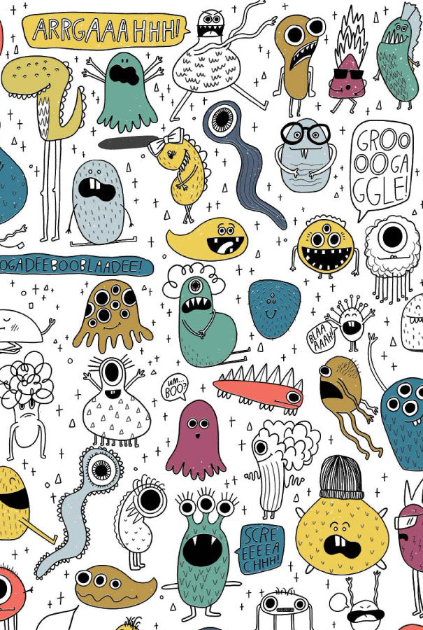 Monsters Say "ARRGAAAHHH!" Giant Coloring Poster