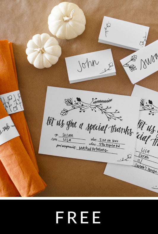 Grateful Praise Thanksgiving Invitation