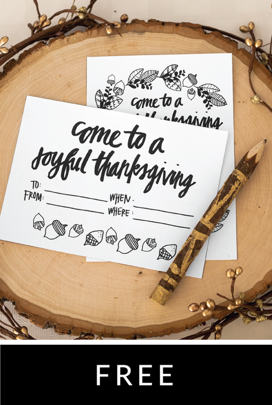 Woodland Thanksgiving Invitation
