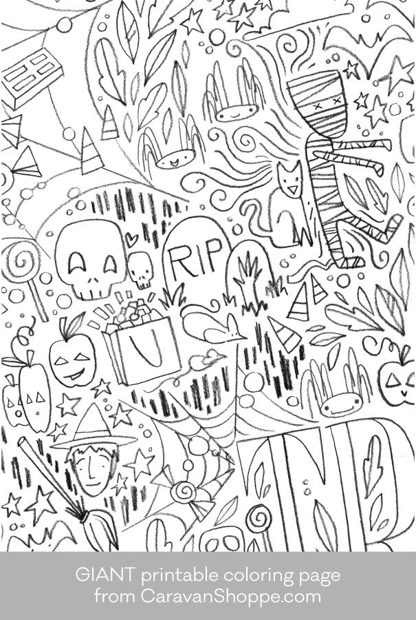 GIANT Halloween Coloring Poster