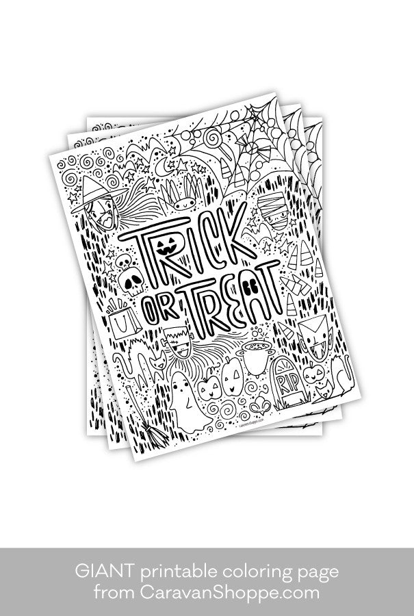 GIANT Halloween Coloring Poster