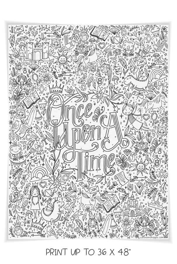 Once Upon A Time Giant Coloring Poster