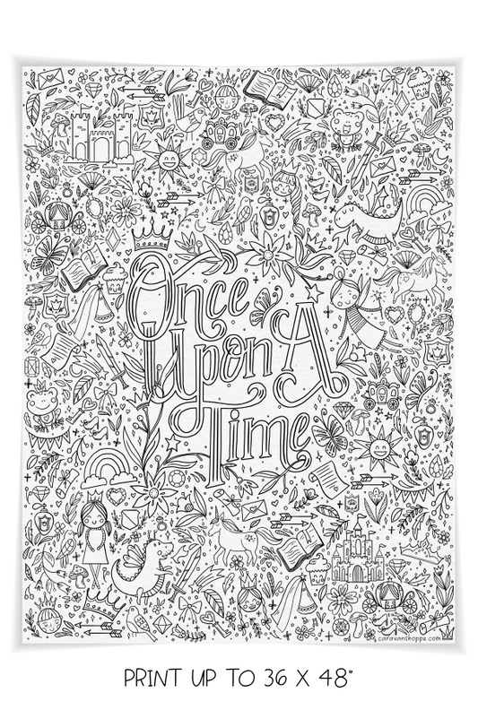 Once Upon A Time Giant Coloring Poster