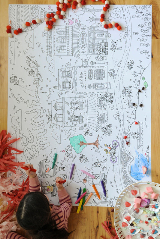 GIANT Valentine's Day Coloring Poster