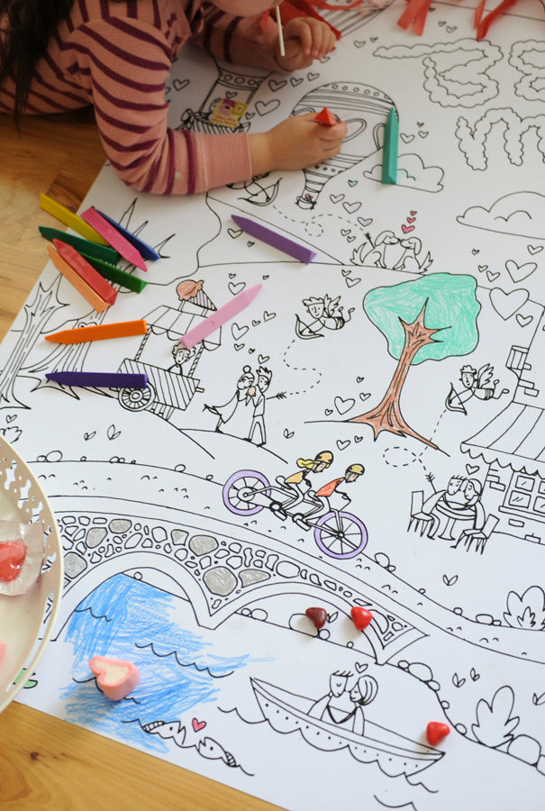 GIANT Valentine's Day Coloring Poster