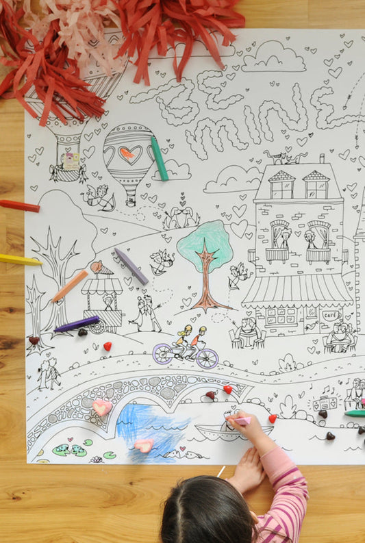 GIANT Valentine's Day Coloring Poster