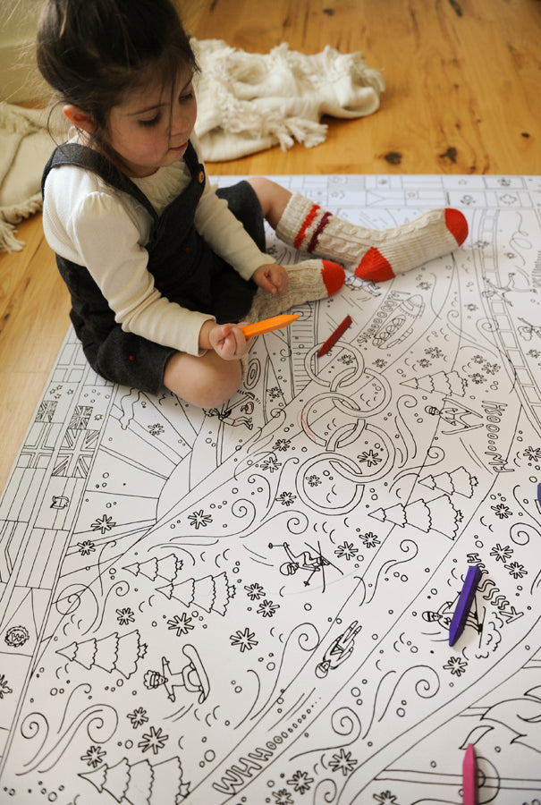 GIANT Winter Olympics Coloring Poster