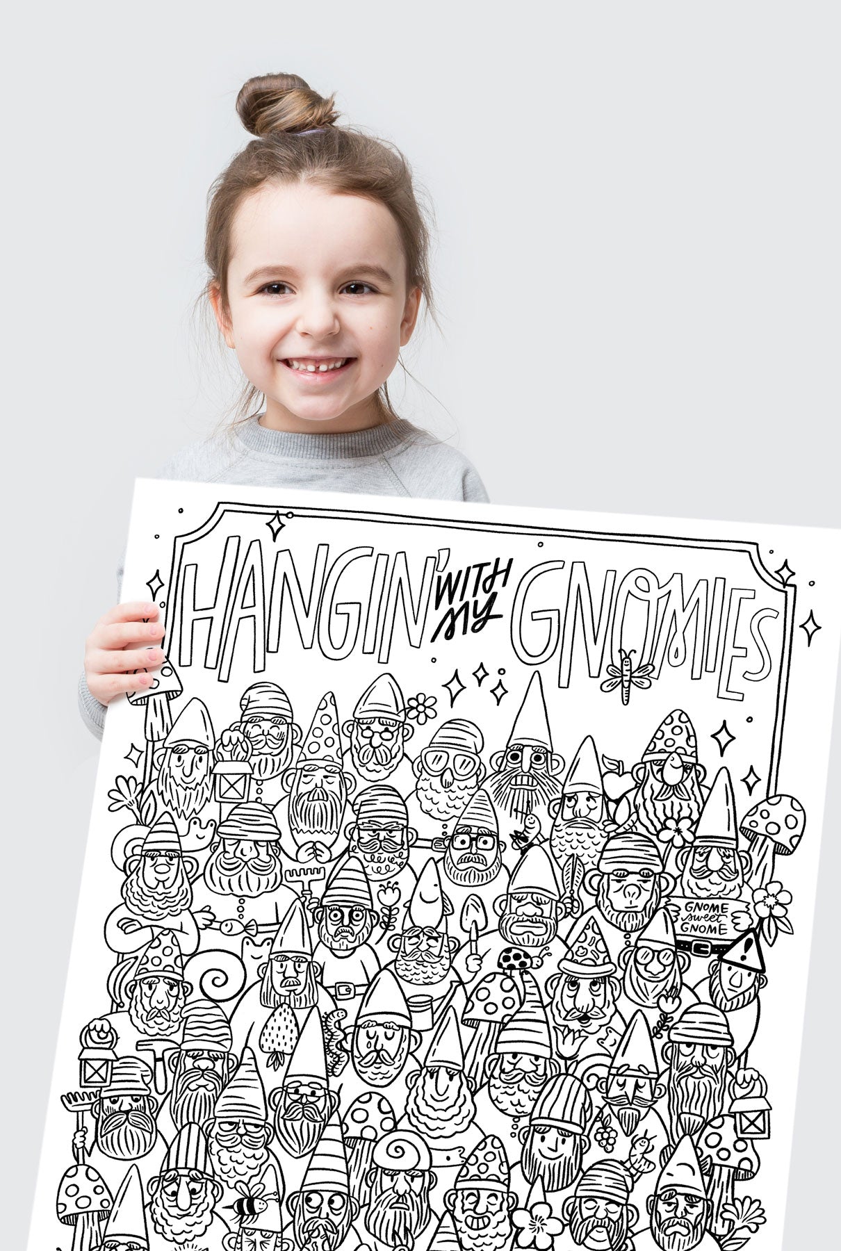 Hangin' with my Gnomies Coloring Poster