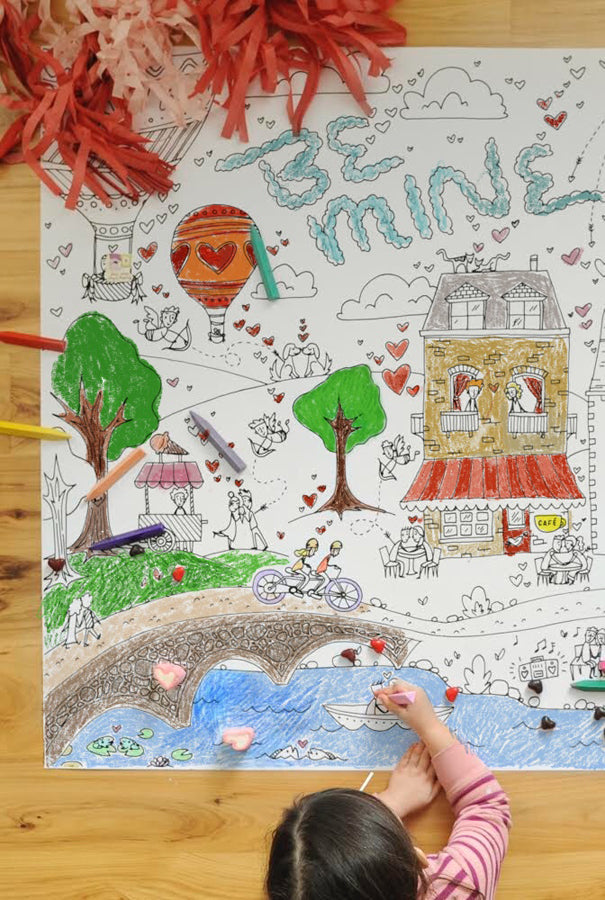 GIANT Valentine's Day Coloring Poster