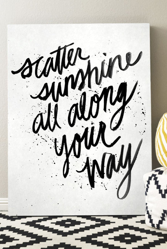 Scatter Sunshine Script Printable