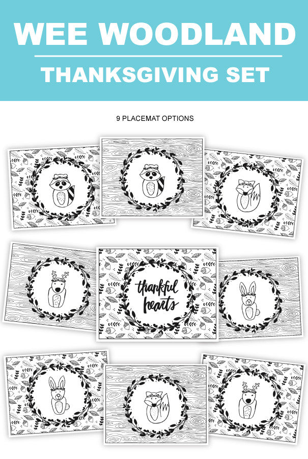 Wee Woodland Thanksgiving Set