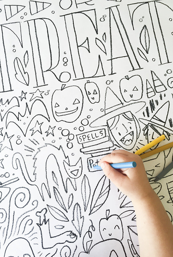 GIANT Halloween Coloring Poster