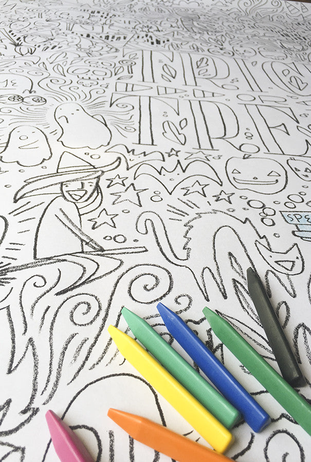 GIANT Halloween Coloring Poster