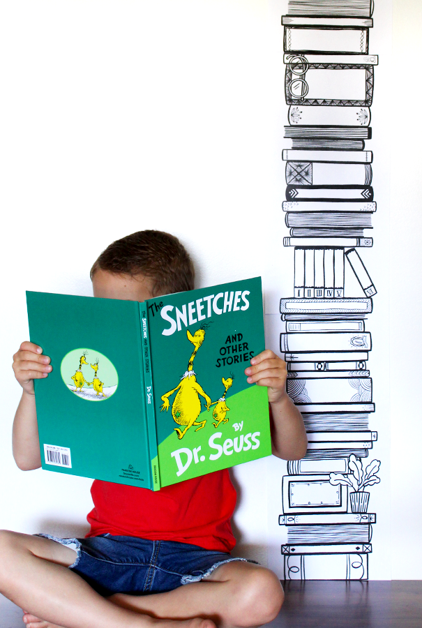100 Books Coloring Poster