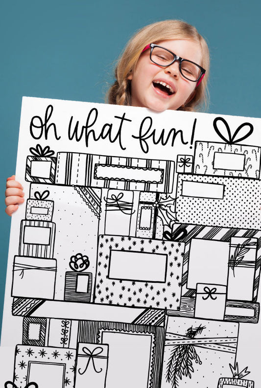 Oh What Fun Giant Coloring Poster + Pages