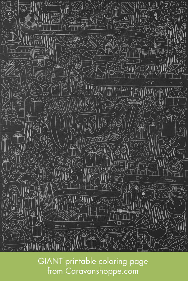 GIANT Christmas Coloring Poster