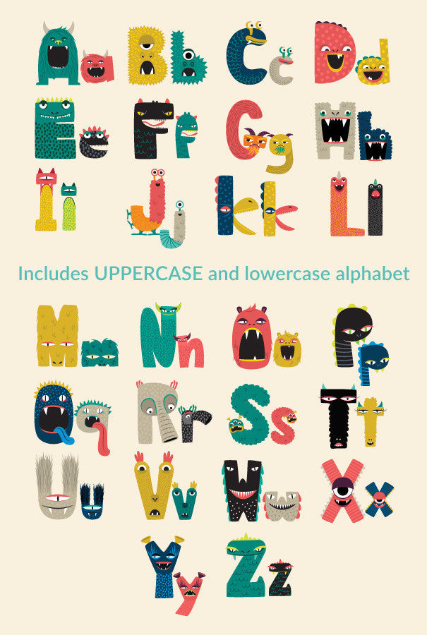 Monster Alphabet Print and Play