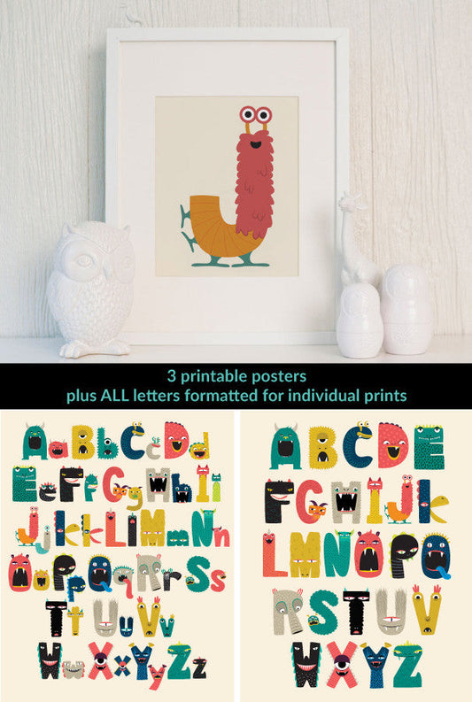 Monster Alphabet Poster Pack