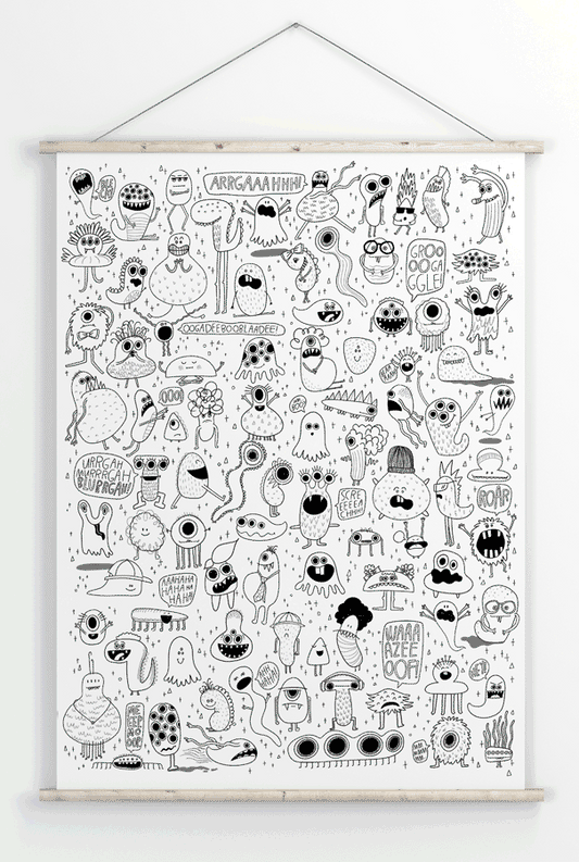 Monsters Say "ARRGAAAHHH!" Giant Coloring Poster