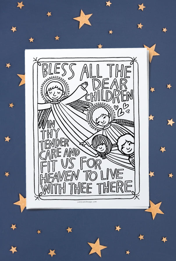 Manger Nativity Coloring Poster + Pages