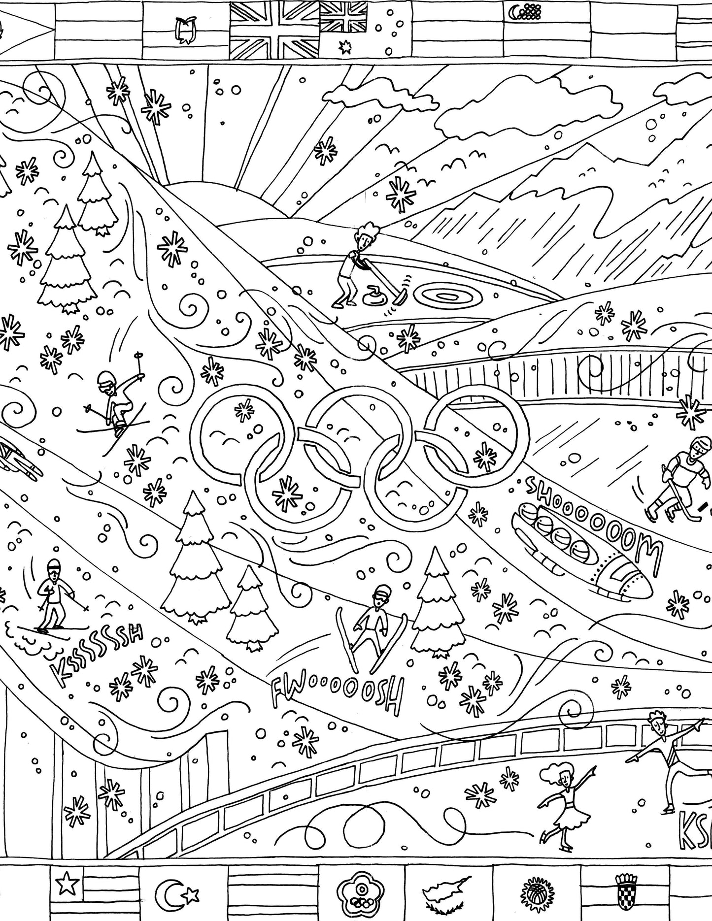 GIANT Winter Olympics Coloring Poster