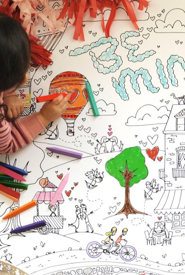 GIANT Valentine's Day Coloring Poster