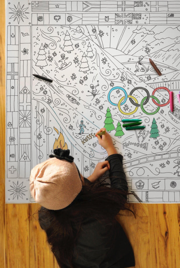 GIANT Winter Olympics Coloring Poster